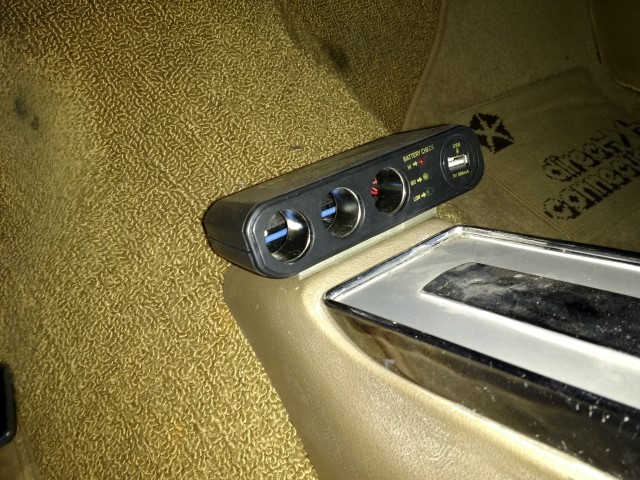 Installed 12V outlet from left