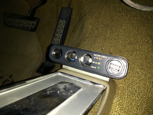 Installed 12V outlet from right